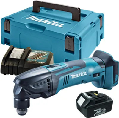 Zdjęcie produktu dla Makita Narzędzie Wielofunkcyjne 18V 2 X 3,0Ah Li-Ion + Akcesoria + Walizka Makpac Dtm51Rfjx1