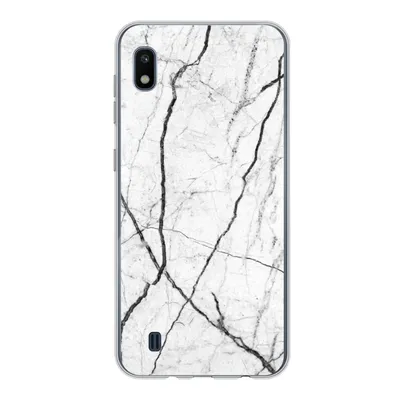 Produktbild von MuchoWow® Handyhülle Schutzhülle Hülle für Samsung Galaxy A10 Marmor - Schwarz - Weiß Silikon Softcase Handy Hülle - Schutzhülle