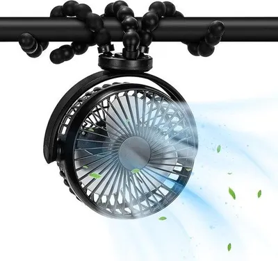 Zdjęcie produktu dla Mały wentylator z obrotem o 360° do sypialni, biura i podróży