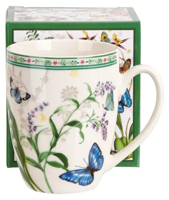 Produktbild von DUO Klassischer Becher FLOWER DREAM, 360 ml, New Bone China Porzellan, in Geschenkbox