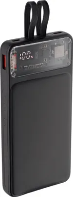 Immagine prodotto di QUALO Powerbank trasparente 10000 mAh PD con LED 23W nero QTPB10-LD-23-01