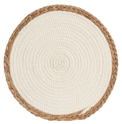 Produktbild von Untersetzer Weiß/Braun 35 x 1 x 35 cm natürlich Weiß