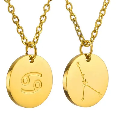 Produktbild von AFSTALR Sternzeichen Kette Gold Krebs Horoskop Damen Geburtstagsgeschenk