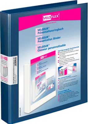 Produktbild von VELOFLEX VELODUR® Präsentationsringbücher 2-Ringe blau 4,0 cm DIN A4, 10 St.