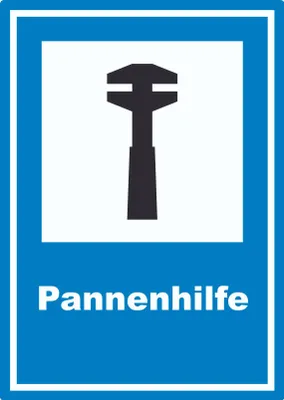 Produktbild von Pannenhilfe Aufkleber A7 (74x105mm)
