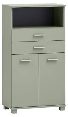 Highboard pistache 59,8x32,6x110,5 cm 2 Türen 2 Schubladen