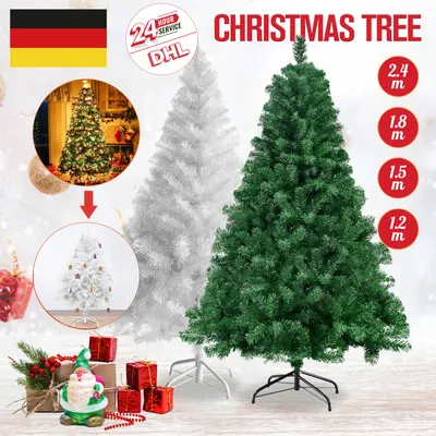 Produktbild von 240 cm Tannenbaum Natürlich weihnachtsbaum mit Metall Christbaum Ständer Einfache Montage für Hochzeit, Weihnachten, Schlafzimmer Weihnachts