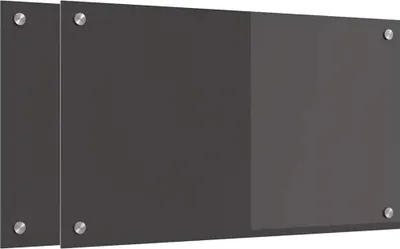 Obrázek produktu pro vidaXL Kuchyňská obkladová deska, 2 kusy, tmavě šedá, 70 x 40 cm, tvrzené sklo