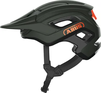 Produktbild von ABUS MTB-Helm Cliffhanger - Fahrradhelm für anspruchsvolle Trails - mit großen Lüftungsöffnungen & TriVider Riemensystem - für Damen und Herren - Grün/Orange, Größe M (54-58 cm)