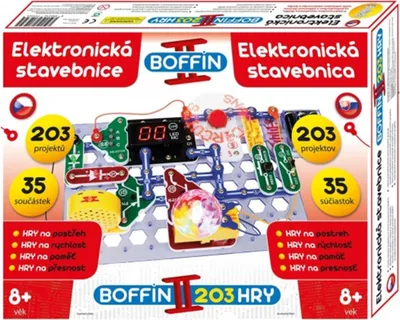 Produktbild von Bausatz Boffin II. 203 elektronische 203 batteriebetriebene Projekte 35 Stück im Karton 40x30x7cm