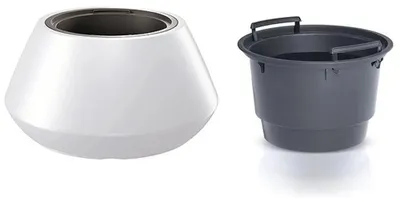 Produktbild von Sleek Planter with Smooth Surface and Elevated Tapered Base - Available in Multiple Colors