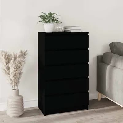 Produktbild von Möbel Schubladenschrank Schwarz 60x36x103 cm Holzwerkstoff - Kommoden 823017