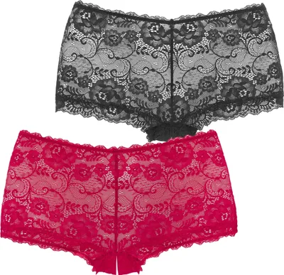 Produktbild von petite fleur gold by Lascana Panty-Ouvert schwarz+rot Größe 56/58