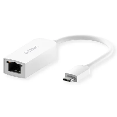 Zdjęcie produktu dla D-Link DUB-E250, Przewodowa, USB Type-C, Ethernet, 2500 Mbit/s, Biały