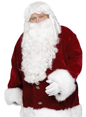 Produktbild von Professionelles Weihnachtsmann Bart- und Perücken-Set