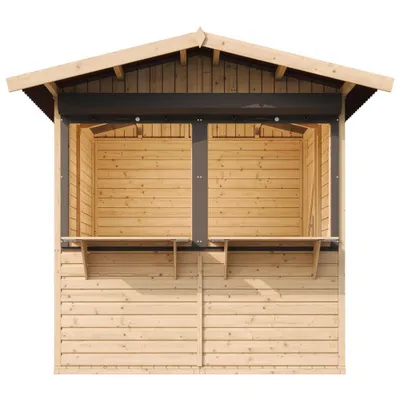 Produktbild von Holz Gartenhaus, Marktbude Holz - 253x263/4m2 TIMBELA M149Z