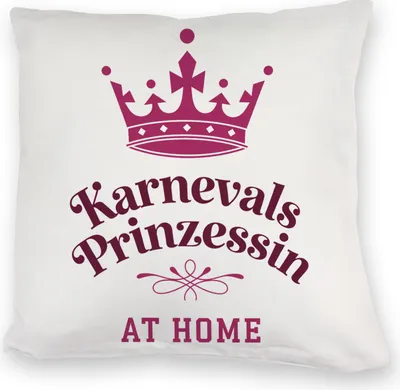 Produktbild von Karnevalsprinzessin Kuschelkissen mit Krone in Pink