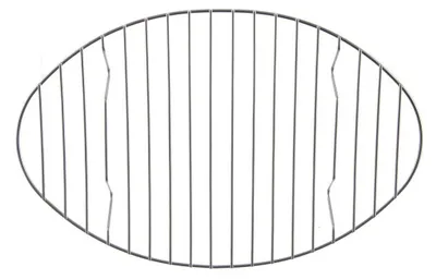 A metal roasting rack on a white background.