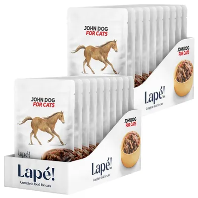 Zdjęcie produktu dla John Dog For Cats Lapé 20x100g Monobiałkowa Mokra Karma Dla Kota Z Koniną