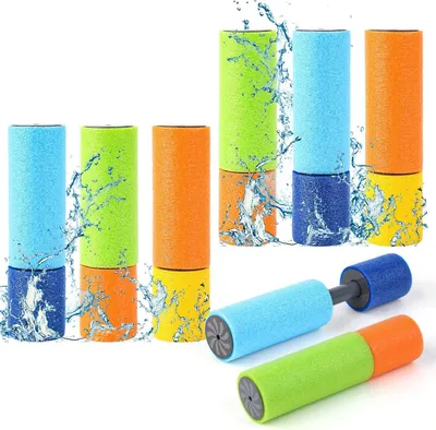 Produktbild von 6 Stück Wasserspritzpistolen,Wasserpistole Schaumstoff für Kinder