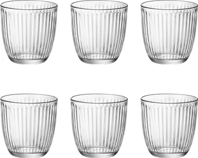 Produktbild von Bormioli Rocco 5.80500 Line Wasserglas Line 290 ml, H: 8,5 cm, ø 8,5 cm, Glas, klar, klar (6 Stück)