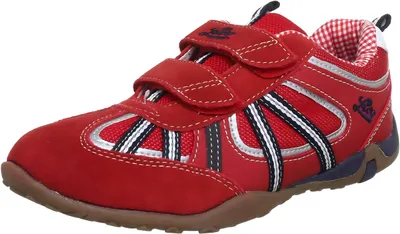 Produktbild von LICO Mädchen Sneaker Rot aus Rauleder-Textil-Mix, Klettverschluss, flexible Gummisohle