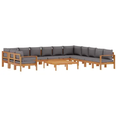 Produktbild von vidaXL 9-tlg. Garten-Sofagarnitur mit Kissen Massivholz Akazie
