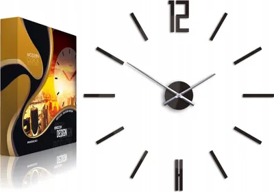 Produktbild von ModernClock, wanduhr braun groß, Wanduhr, Carlo 75cm, Acrylglas, Wanduhr DIY