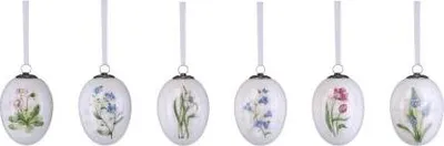 Produktbild von Eiersatz 6-teilig Blumenmotive II. Porzellan H 7,5 cm D 5,5 cm