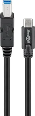 Zdjęcie produktu dla Goobay 67986 Kabel USB 3.2 Gen 1 (3.1 Gen 1) 1 m USB B USB C Czarny