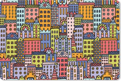 Produktbild von MuchoWow® Mauspad Mousepad Haus - Regenbogen - Muster 27x18 cm - Mousepads - Maus Mat - Pad - Mausunterlage - Büroartikel - Desk Matten