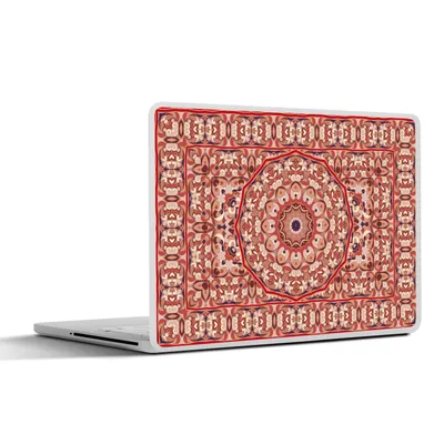 Produktbild von MuchoWow® Laptop Aufkleber Sticker Cover Teppich - Mandala - Muster - Rot 31x22.5 cm - Laptop-Deko