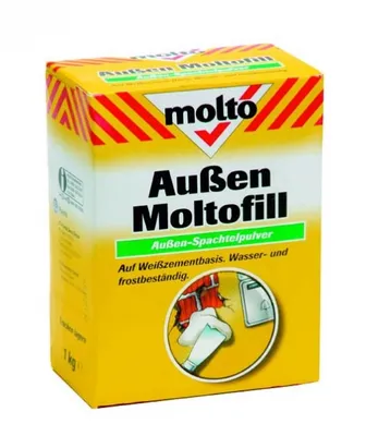 Produktbild von Molto Aussen Moltofill, Weiß, Basis, 1 kg, Puder, 1 g/cm³, 1 m²
