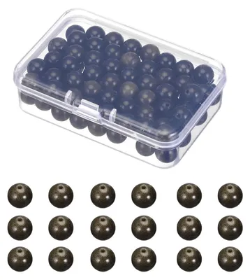 8 mm Natursteinkugeln, Goldobsidian, 100 Stück, dunkel/braun