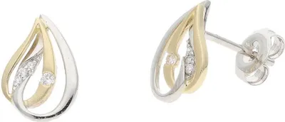 Produktbild von Ohrstecker Gold und Weißgold 333 Zirkonia JL10-06-3420 JuwelmaLux