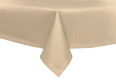 Produktbild von Tischdecke mit Lotuseffekt Leinenoptik wasserabweißend abwaschbar 180 cm rund - sand