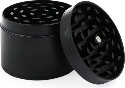 Image de Boulanger Lecker 5CM Pollen Grinder Moulin à herbes en alliage de zinc 4-pièces Set Noir