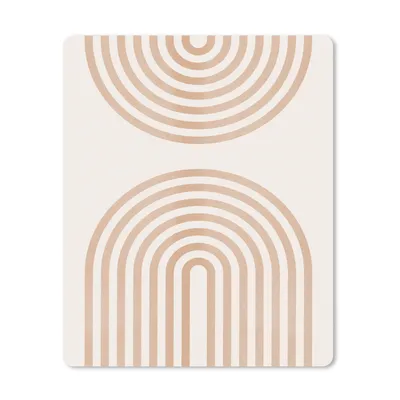 Produktbild von MuchoWow® Mauspad Mousepad Abstrakt - Kunst - Regenbogen - Braun - Weiß 19x23 cm - Mousepads - Maus Mat - Pad - Mausunterlage - Mauspads - Spielen