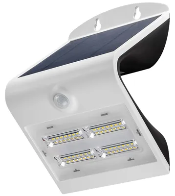 Produktbild von LED-Solar-Wandleuchte mit Bewegungsmelder, 3,2 W, weiß