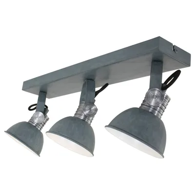 Produktbild von Steinhauer Strahler Brooklyn 3-flammig Eichenholz/ Grau Matt 61x13cm