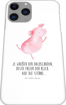 Produktbild von Mr. & Mrs. Panda Iphone 11 Pro Handyhülle Axolotl Tanzen - Weiß - Geschenk, Sterne, gut Gelaunt, Lurch, Premium Kunststoff, Axolot, Handy Case