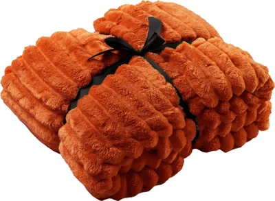 Produktbild von Dutch Decor Wohndecke Flanell-Jacquard Ricky 150x200 cm Orange