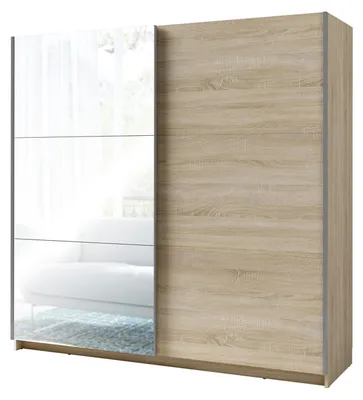 Image de Armoire raumhirsch, bois chêne Sonoma, dimensions : 201 x 207 x 55 cm