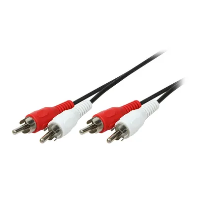 Image de Logilink Audiokabel 2x Cinch -> 2x Cinch St/St  2.50m bk