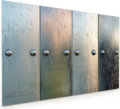 Produktbild von Küchenrückwand Spritzschutz Glas mit Motiv Metallene Paneele 40 x 40 cm