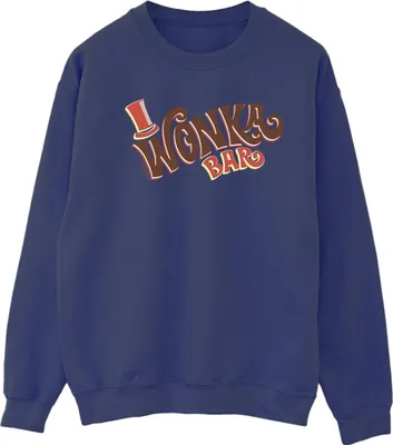 Produktbild von Willy Wonka - "Bar Logo" Sweatshirt für Damen BI42484 (M) (Marineblau)