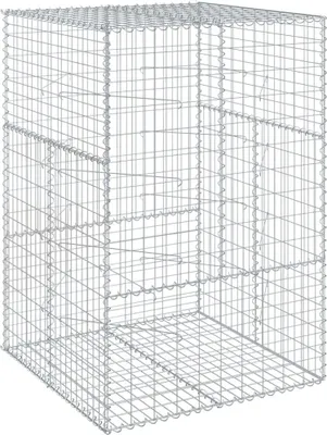 Image de vidaXL Gabion avec couvercle 100x100x150 cm Fer galvanisé