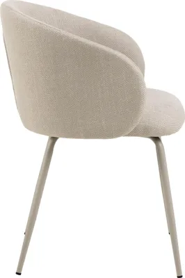 Immagine prodotto di Sedia da pranzo Eleanor con braccioli in tessuto beige.