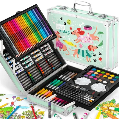 Produktbild von Kindermalset im Koffer mit Hundemotiv, 145-teilig, Kunstkoffer