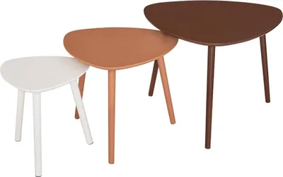 Produktbild von 3 satztische mileo braun  - Atmosphera créateur d'intérieur